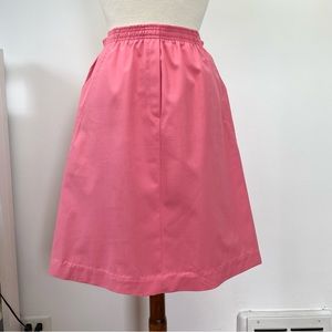 Vintage 80s Koret Pink A-line Midi Skirt Large